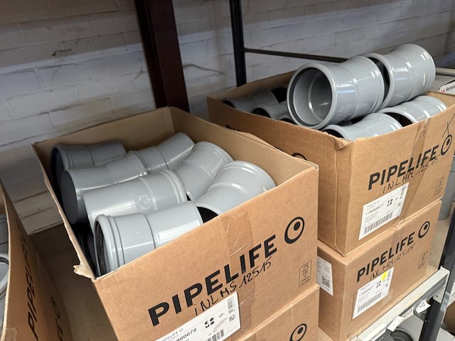 Lot pvc koppelstukken d125mm - afbeelding 9 van  11