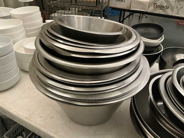 Lot rvs kommen - afbeelding 8 van  10