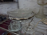 Lot schalen, 3 vazen glazen en 5 diversen glas - afbeelding 1 van  2