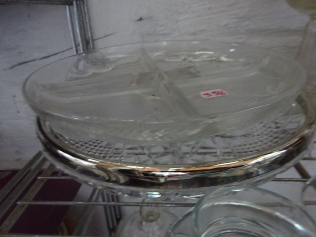 Lot schalen, 3 vazen glazen en 5 diversen glas - afbeelding 2 van  2