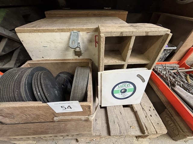 Lot slijpschijven+houten kisten - afbeelding 2 van  3