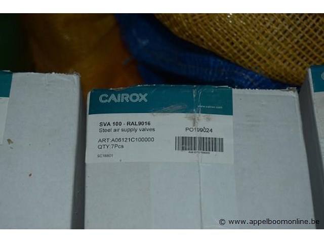 Lot stalen luchttoevoerkleppen, wo. cairox, sva 100 - ral9016, art a06121c100000 - afbeelding 2 van  4