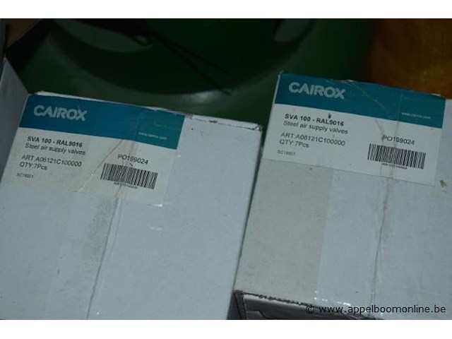 Lot stalen luchttoevoerkleppen, wo. cairox, sva 100 - ral9016, art a06121c100000 - afbeelding 4 van  4