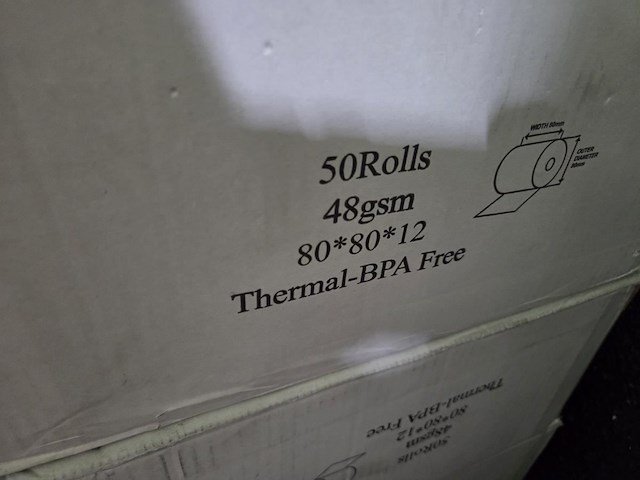 Lot thermal bpa 80*80*12 48gr - afbeelding 2 van  3