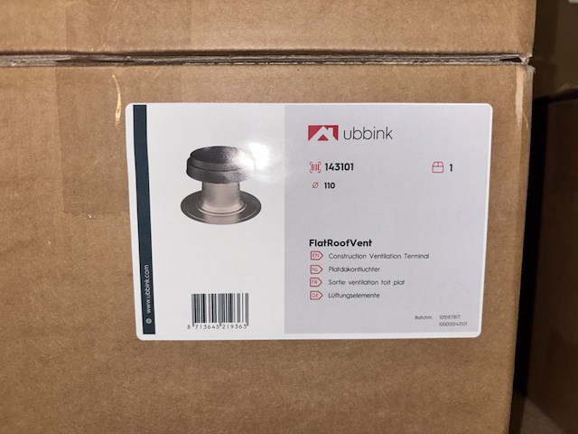 Lot ubbink platdakontluchters d110/125mm - afbeelding 2 van  2