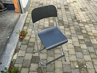 Lot van 10 hoge barkrukken met rugleuning en metalen frame