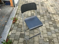 Lot van 10 hoge barkrukken met rugleuning en metalen frame - afbeelding 2 van  2
