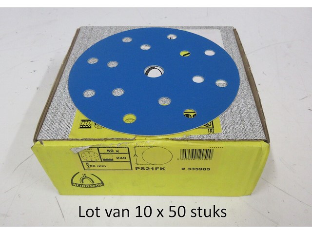 Lot van 10x 50 schuurschijven klingspor ps21fk gls47 dia.150mm korrel 240 - afbeelding 1 van  1