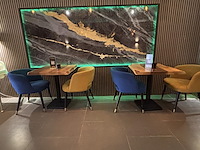 Lot van 12 bistrotafels en 18 designstoelen - afbeelding 9 van  13