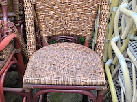 Lot van 17 stevige rieten barkrukken - afbeelding 1 van  3