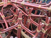 Lot van 17 stevige rieten barkrukken - afbeelding 2 van  3