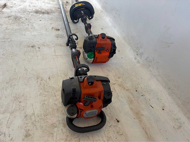 Lot van 2 husqvarna benzine snoeimachines – hoogsnoeier & stokheggenschaar – werkend - afbeelding 2 van  8