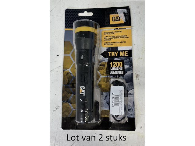 Lot van 2 x led zaklamp cat ct2115 - afbeelding 1 van  2