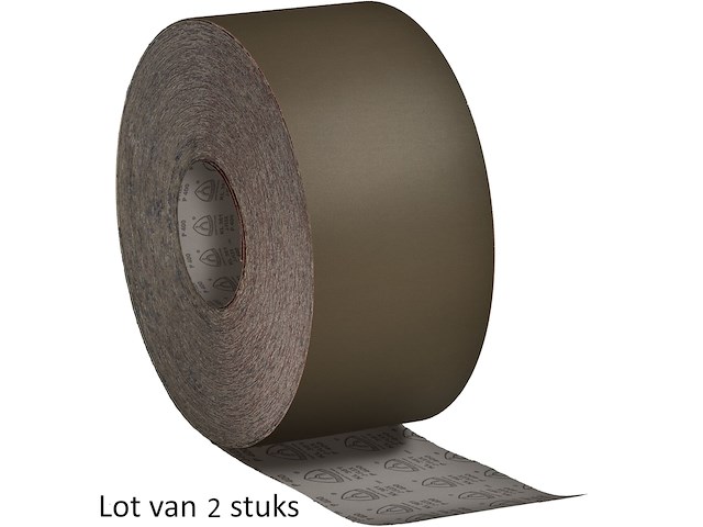 Lot van 2x 50m schuurpapierrollen klingspor 3854 kl361 jf 50x50000 korrel 120 - afbeelding 1 van  2