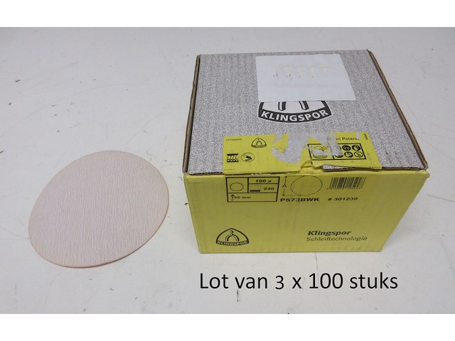 Lot van 3x 100 schuurschijven klingspor 301239 ps73 bwk dia.150 korrel 240 - afbeelding 1 van  1