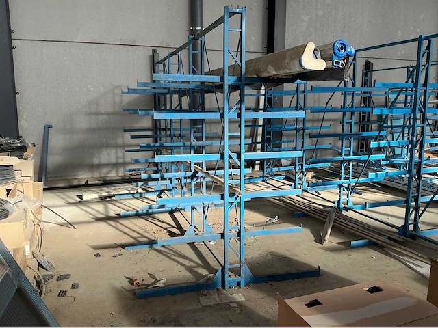 Lot van 3x vrijdragende rekken magazijnstelling - afbeelding 3 van  8