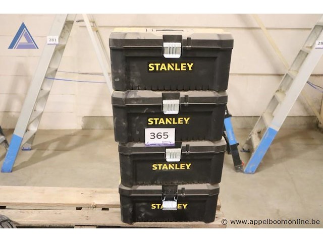 Lot van 4 gereedschapskoffers - stanley - afbeelding 1 van  2