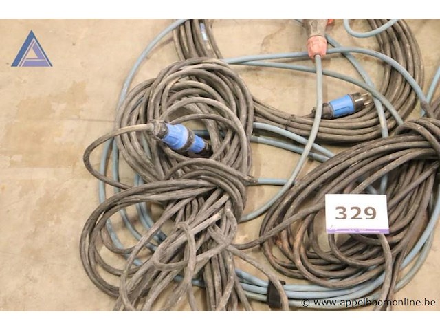 Lot van 4 verlengkabels - diverse lengtes - afbeelding 2 van  2