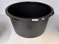 Lot van 4 x solid - mortelkuip rond - pe 90 l - zwart - hp 90050 - afbeelding 1 van  2