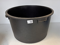 Lot van 4 x solid mortelkuip 120 l ø 705 mm pe zwart - hp100120 - afbeelding 1 van  2