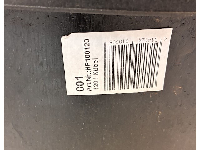 Lot van 4 x solid mortelkuip 120 l ø 705 mm pe zwart - hp100120 - afbeelding 2 van  2