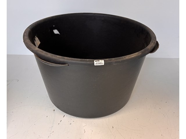 Lot van 4 x solid mortelkuip rond – pe 65 l – zwart hp 65033 - afbeelding 1 van  2