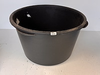 Lot van 4 x solid mortelkuip rond – pe 65 l – zwart hp 65033 - afbeelding 1 van  2