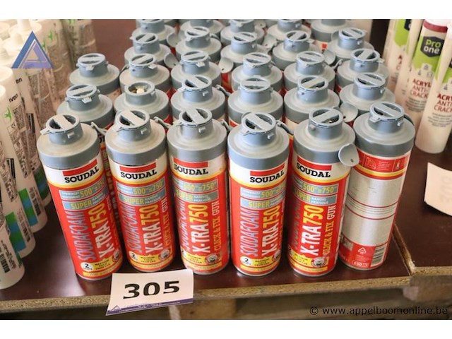 Lot van 42x soudal soudafoam - soudal - x-tra 750 - afbeelding 1 van  3