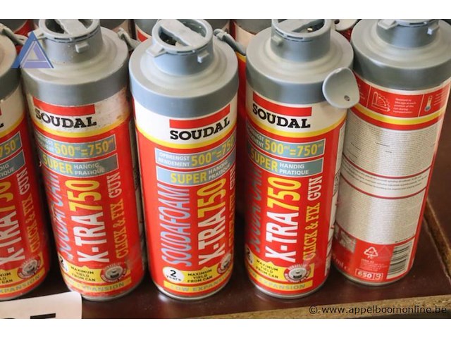 Lot van 42x soudal soudafoam - soudal - x-tra 750 - afbeelding 2 van  3