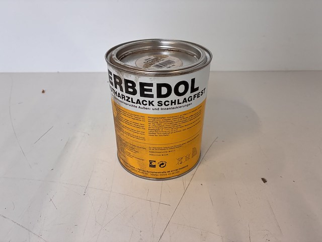 Lot van 43 x erbedol slagvaste kunstharslak – man elfenbein (ivoor) pa 1146/08 – 750 ml - afbeelding 2 van  3