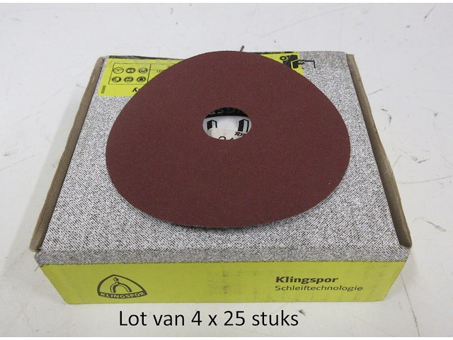 Lot van 4x 25 fiberschijven klingspor 10988 cs561 dia 115x22 korrel 180 - afbeelding 1 van  1