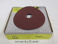 Lot van 4x 25 fiberschijven klingspor 10988 cs561 dia 115x22 korrel 180 - afbeelding 1 van  1