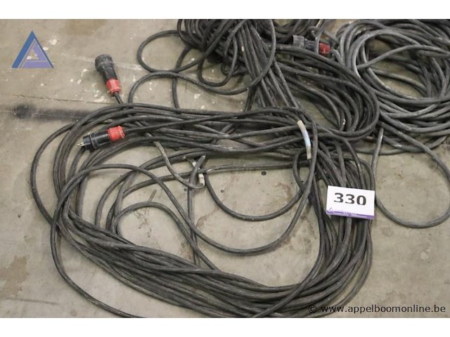 Lot van 5 verlengkabels - diverse lengtes - afbeelding 2 van  2
