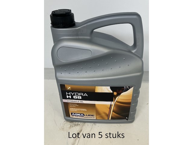 Lot van 5 x agealube hydra h 68 hydrailische olie - afbeelding 1 van  2