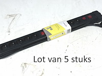 Lot van 5 x multi stekkerdoos chacon 48652 met 2 schakelaars - afbeelding 1 van  3
