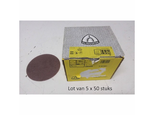 Lot van 5x 50 schuurgaasschijven klingspor 337901 an400 dia125mm korrel 150 - afbeelding 1 van  2