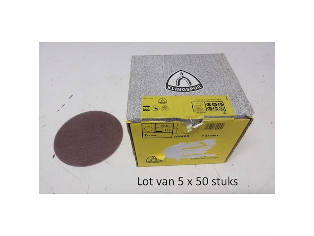 Lot van 5x 50 schuurgaasschijven klingspor 337904 an400 dia125mm korrel 240 - afbeelding 1 van  2