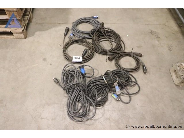 Lot van 6 stroomkabels - diverse lengtes - afbeelding 1 van  3