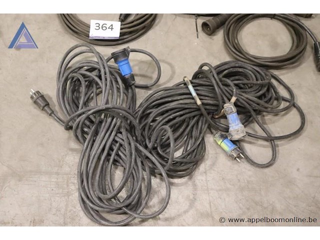 Lot van 6 stroomkabels - diverse lengtes - afbeelding 2 van  3