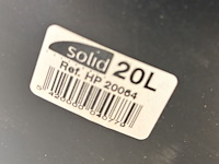 Lot van 6 x solid - bouwemmer - pe 20 l - zwart - hp 20064 - afbeelding 2 van  2
