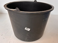 Lot van 6 x solid - bouwemmer - pe 20 l - zwart - hp 20064 - afbeelding 1 van  2