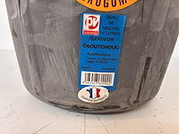 Lot van 6 x vinmer bouwemmer flexogom – rubber zwart 11 l vm 360003 - afbeelding 2 van  3