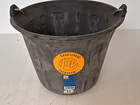 Lot van 6 x vinmer bouwemmer flexogom – rubber zwart 11 l vm 360004 - afbeelding 1 van  3