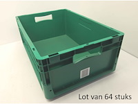 Lot van 64x euronorm stapelbakken ne6422