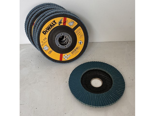 Lot van 7 x dewalt dt3258-qz lamellen schuurschijf ø115x22,23mm, k120 - afbeelding 1 van  2