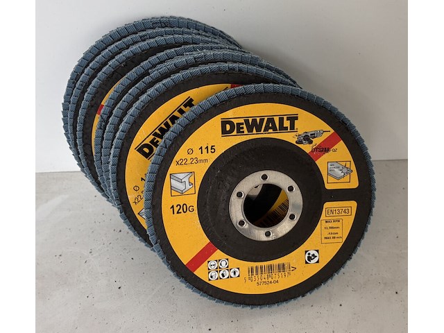 Lot van 7 x dewalt dt3258-qz lamellen schuurschijf ø115x22,23mm, k120 - afbeelding 2 van  2