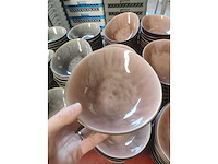 Lot van 78 groen ovalen en 143 zalmroze kommetjes (221x) - afbeelding 3 van  6