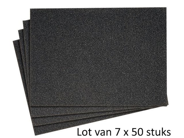 Lot van 7x 50 schuurpapier klingspor 2005 ps11a 280x230mm korrel 320 - afbeelding 1 van  2