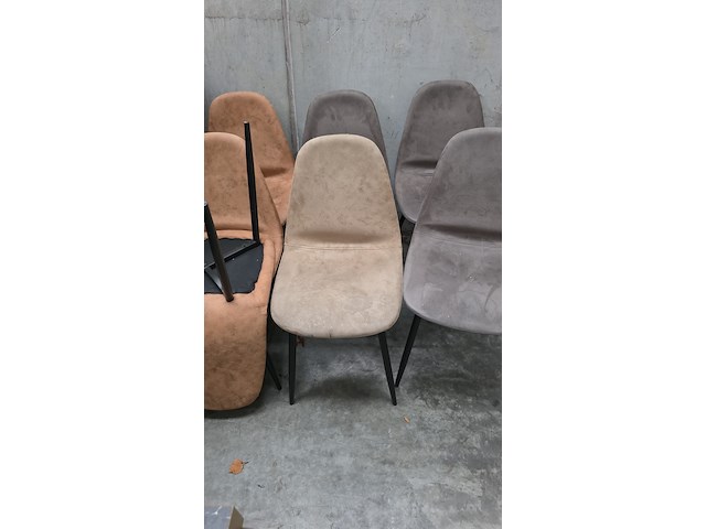 Lot van 8 interieurstoelen stof - afbeelding 1 van  2