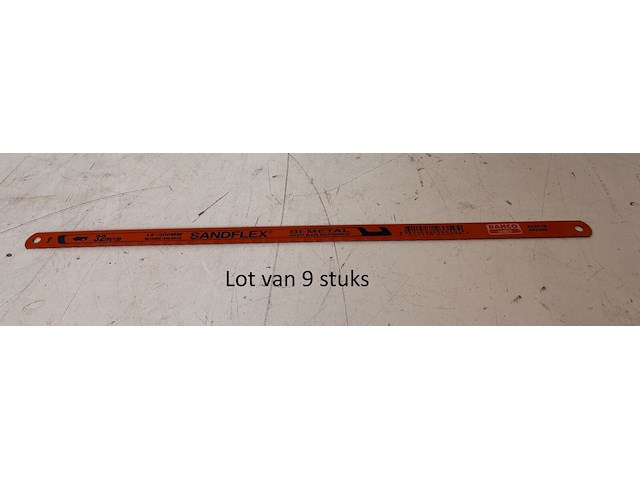 Lot van 9 stuks bahco - handmetaalzaagbl. sandflex 32t - afbeelding 1 van  1
